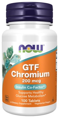 GTF Chromium 200mcg - 100 tabs