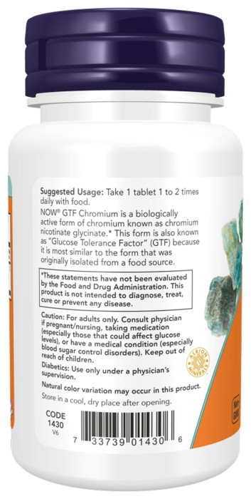 GTF Chromium 200mcg - 100 tabs