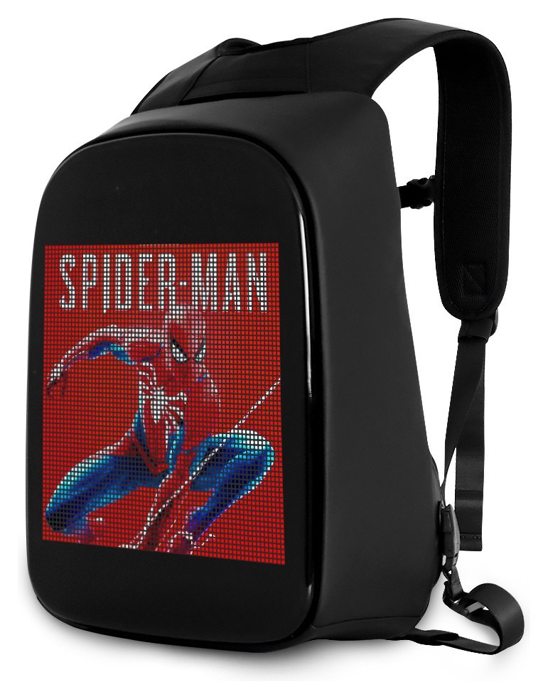Рюкзак Pixel Pro Max SB9711 Black з LED екраном, укр, укр