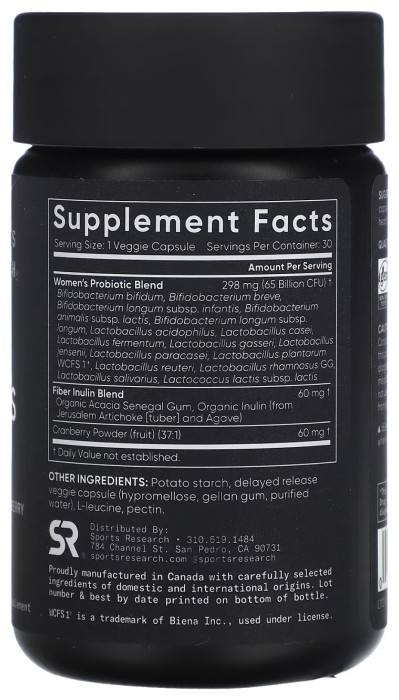 Daily Women's Probiotics 65 Billion CFU - 30 veg caps