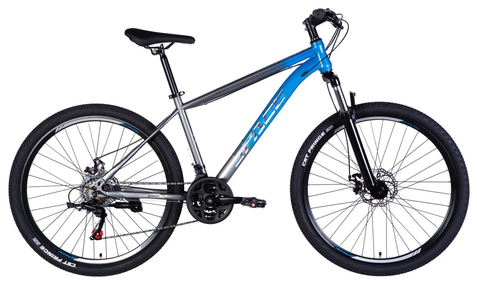 Велосипед ST 27.5" SPACE MARS DD FR рама-17" синьо-сірий 2026 (OPS-SP-27.5-072)