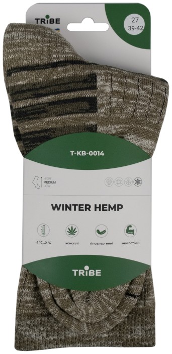 Шкарпетки Tribe Winter Hemp T-KB-0014-melange, 39-42, укр, укр
