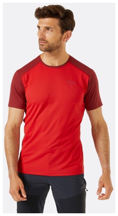 Футболка чоловіча Rab Force Tee, Ascent Red/Oxblood Red, M