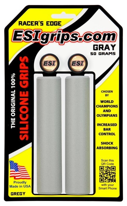 Грипсы ESI Racer's Edge Gray (серые)