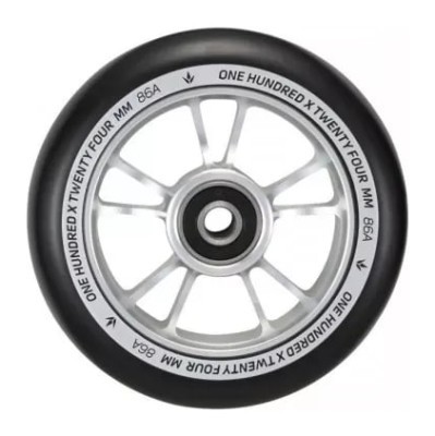 Колесо для трюкового самоката Blunt 10 Spokes Pro 100мм x 24мм - Silver/Black