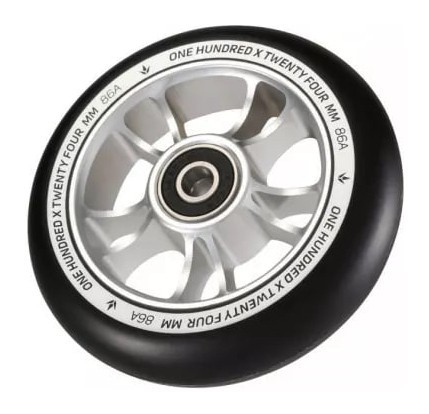 Колесо для трюкового самоката Blunt 10 Spokes Pro 100мм x 24мм - Silver/Black