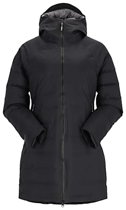 Зимняя куртка-парка женская Rab Valiance Parka W Black, M