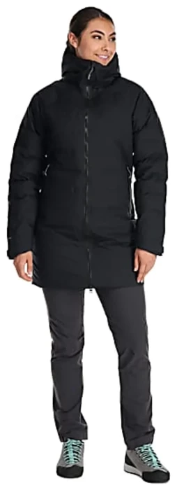 Зимняя куртка-парка женская Rab Valiance Parka W Black, M
