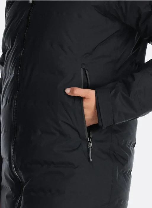 Зимняя куртка-парка женская Rab Valiance Parka W Black, M