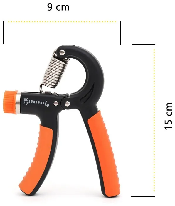 Еспандер кистьовий Cornix 5-60 кг з регульованим навантаженням XR-0144 Black/Orange