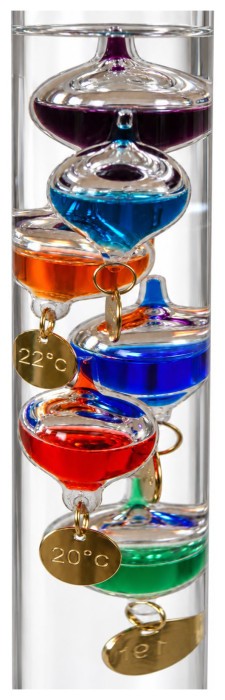 Термометр Галілея Moller 42 cm 7 balls Multicolored/Gold (106333)