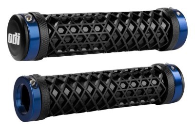 Гріпси ODI Vans® Lock-On Grips, Black w/ Blue Clamps, чорні з синіми замками