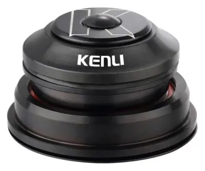 Рулевая колонка б/резьб. п/интегр. 1-1/8"-1.5"" KENLI KL-B332 на пром. подшипн. черный (м) с переходником на вилку (tapered) (черный (м))