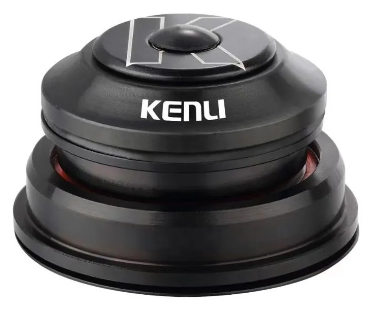 Рульова колонка б/різьб. п/інтегр. 1-1/8”-1.5”" KENLI KL-B332 на пром. підшипн. чорний (м) з перехідником на вилку (tapered) (чорний (м)) (HSE-155)
