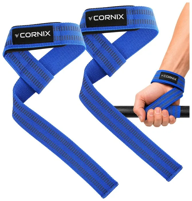 Лямки атлетичні для тяги Cornix Lifting Straps XR-0506 Blue