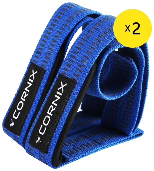 Лямки атлетичні для тяги Cornix Lifting Straps XR-0506 Blue