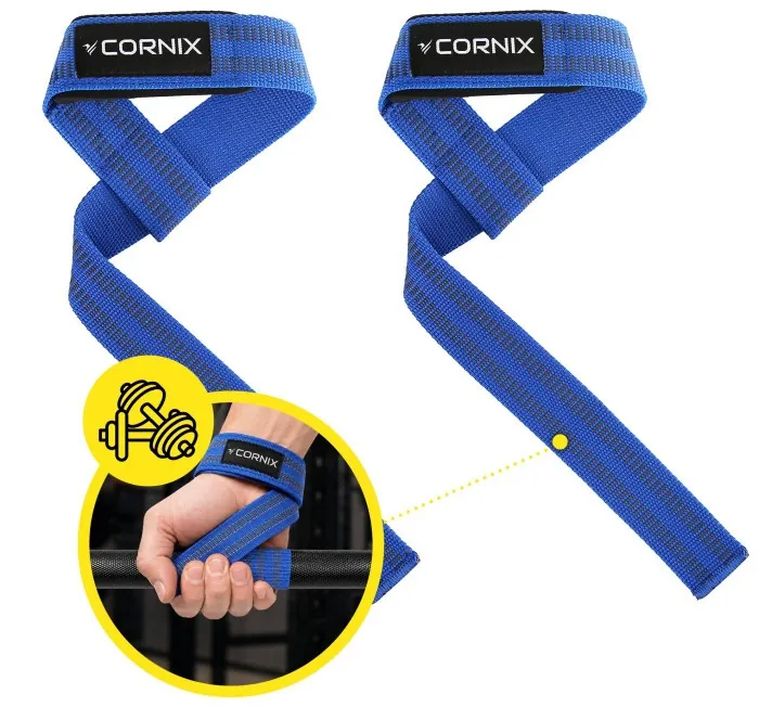 Лямки атлетичні для тяги Cornix Lifting Straps XR-0506 Blue