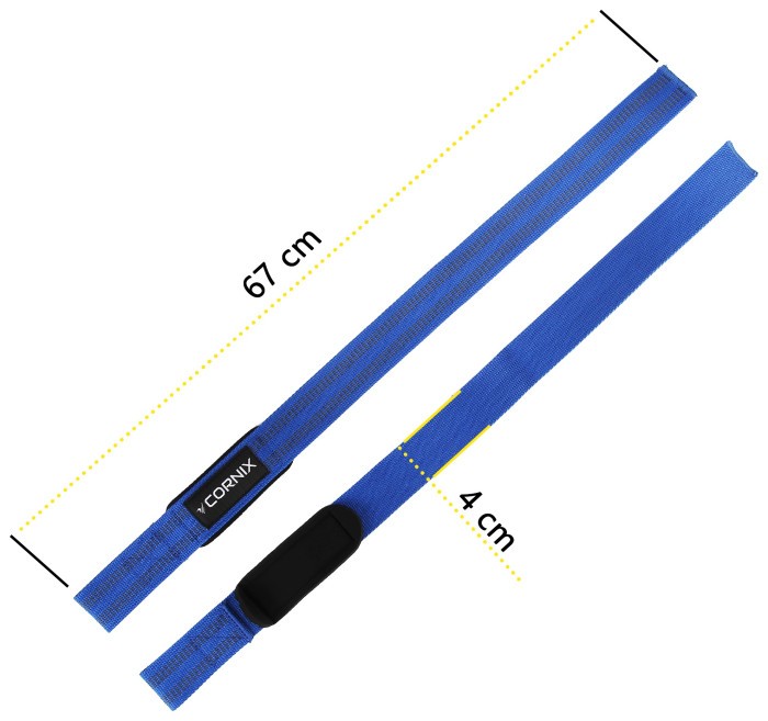 Лямки атлетичні для тяги Cornix Lifting Straps XR-0506 Blue