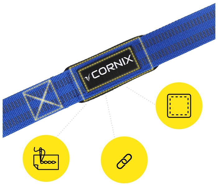 Лямки атлетичні для тяги Cornix Lifting Straps XR-0506 Blue