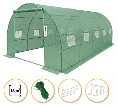 Посилена садова теплиця парник LEOBRO Garden 18м2 Green (LB-18M25)