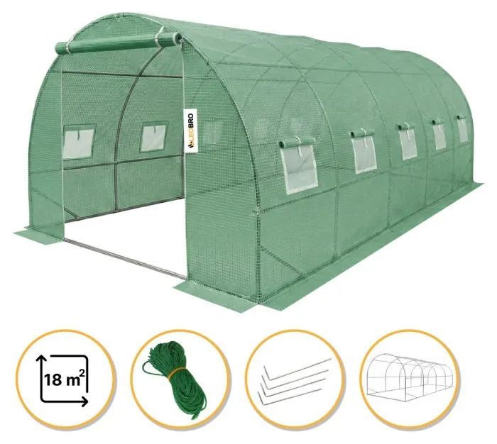 Посилена садова теплиця парник LEOBRO Garden 18м2 Green (LB-18M25)