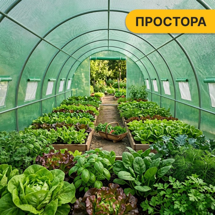 Посилена садова теплиця парник LEOBRO Garden 18м2 Green (LB-18M25)