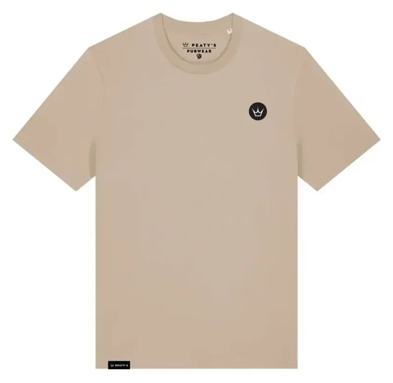 Футболка Peaty's T-Shirt, Embroidered Crown / Desert Dust, 2XL (SPT_PPW-25-TEE-CWN-DST-2X)