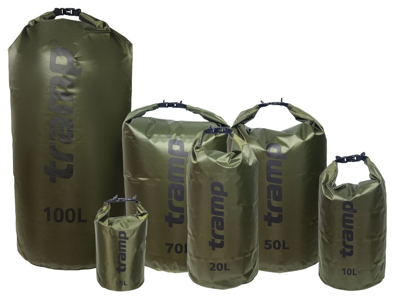 Гермомешок TRAMP PVC Diamond Ripstop 100л UTRA-210, Оранжевый