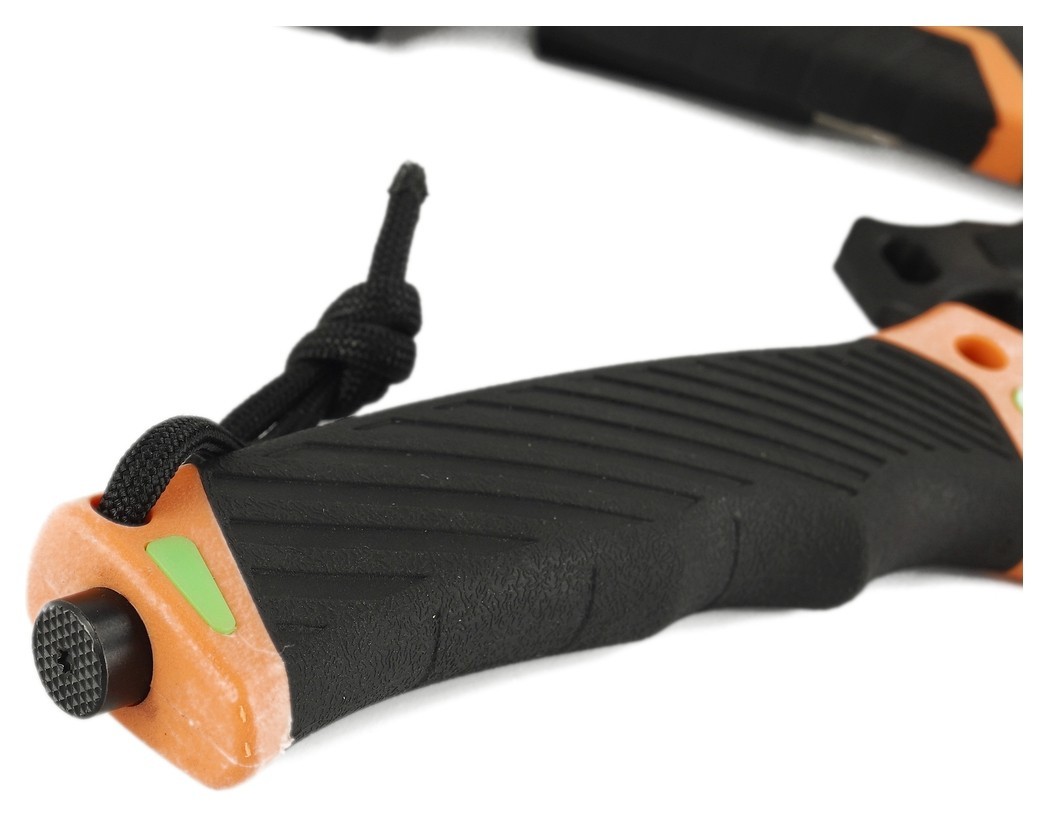 Ніж Ganzo G8012V2-OR помаранчевий (G8012V2-OR) з паракордом