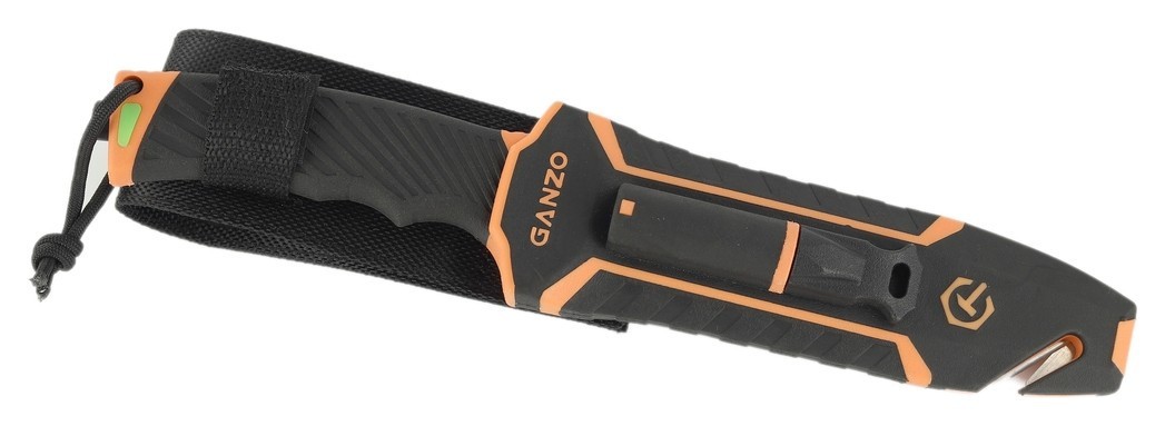 Ніж Ganzo G8012V2-OR помаранчевий (G8012V2-OR) з паракордом, укр, укр