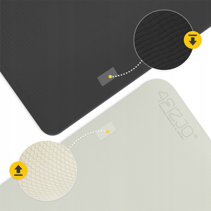 Килимок (мат) спортивний 4FIZJO TPE 180 x 60 x 0.6 см для йоги та фітнесу Grey/Black (P-5907739317100)