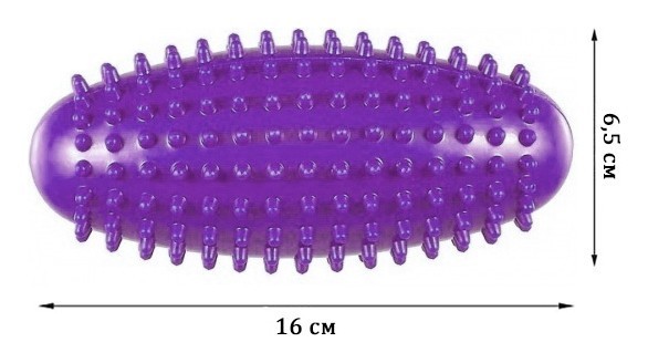 Масажний ролик Almond EasyFit овальний з шипами фіолетовий