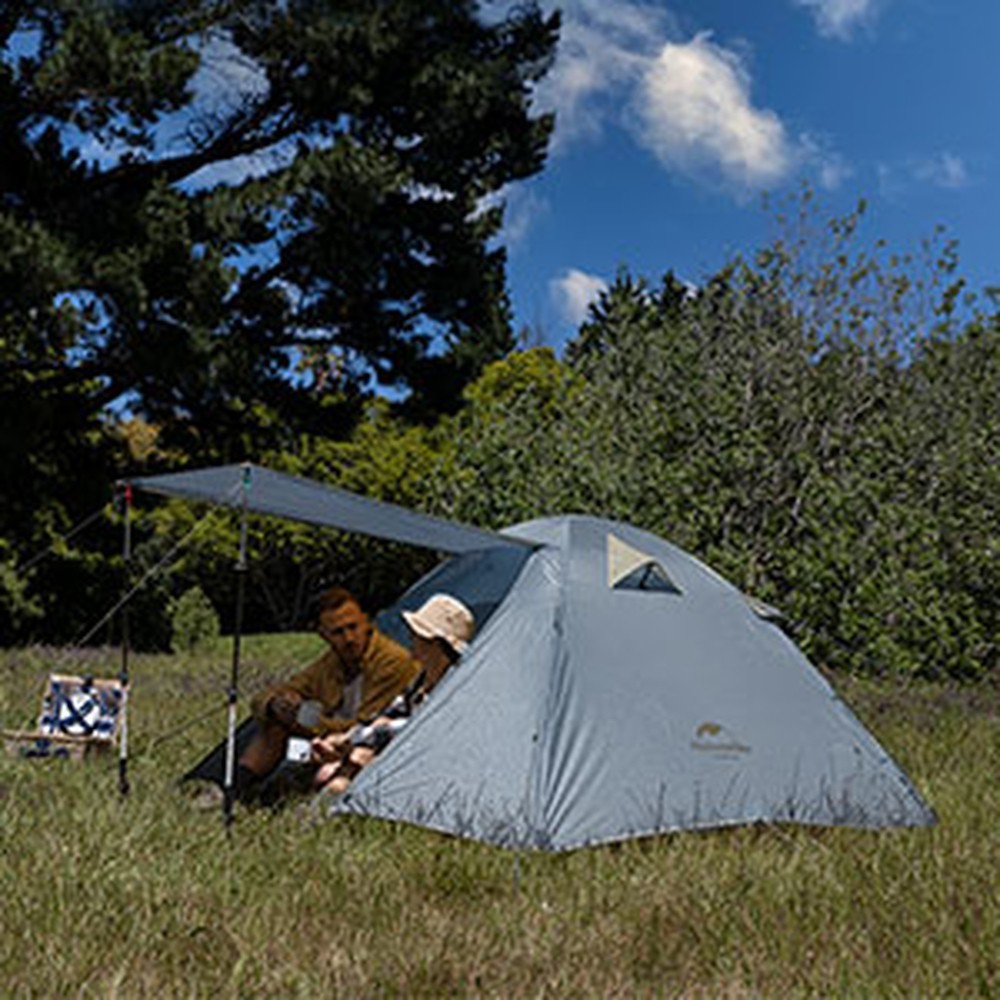 Палатка четырехместная Naturehike P-Series CNK2300ZP028, светлая серая
