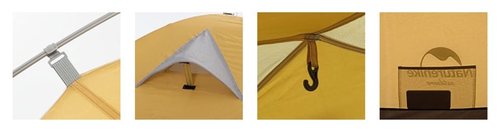 Палатка четырехместная Naturehike P-Series CNK2300ZP028, светлая серая