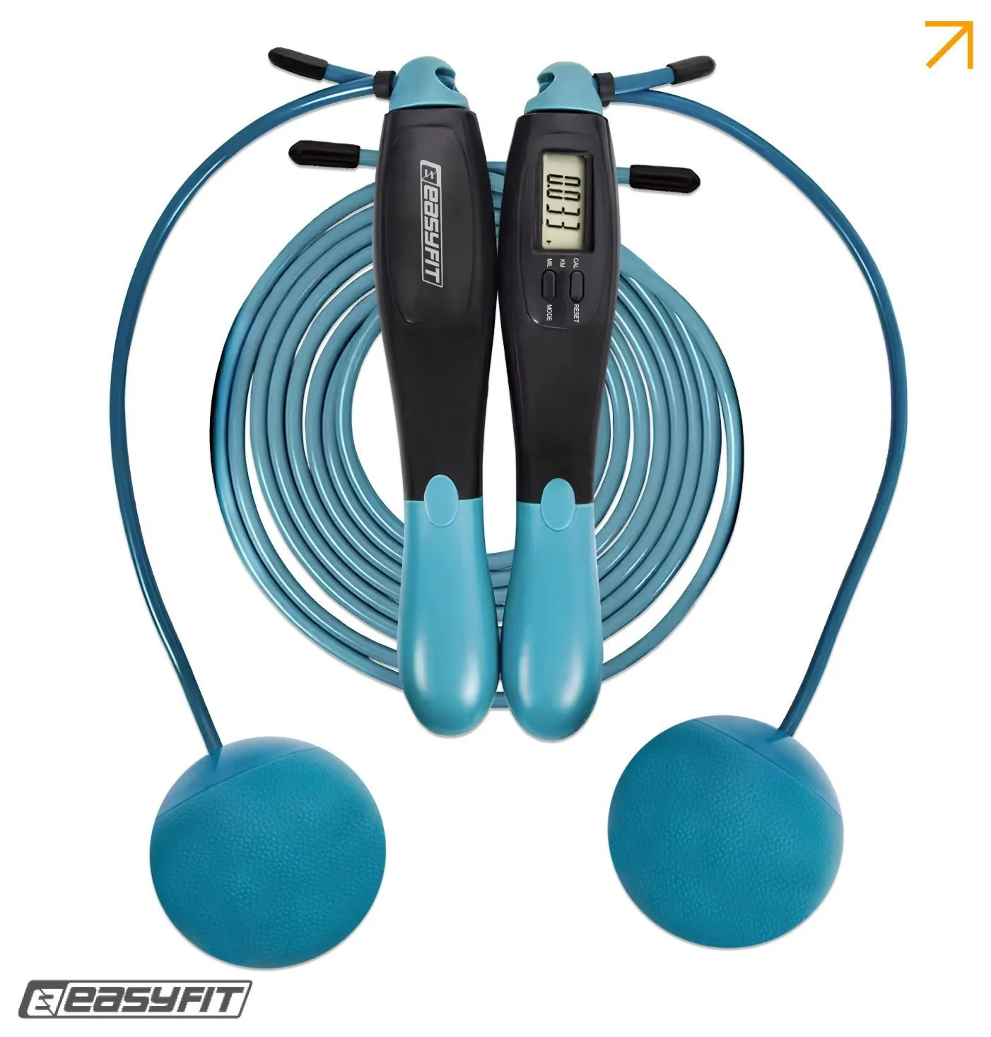 Скакалка для боксу EasyFit TwinRope 2,8 м чорний-зелений (EFIT_EF-1909-GN)