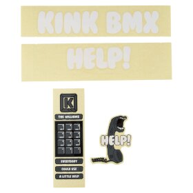 Набор наклеек на раму KINK BMX Williams Decal Kits бело-серые