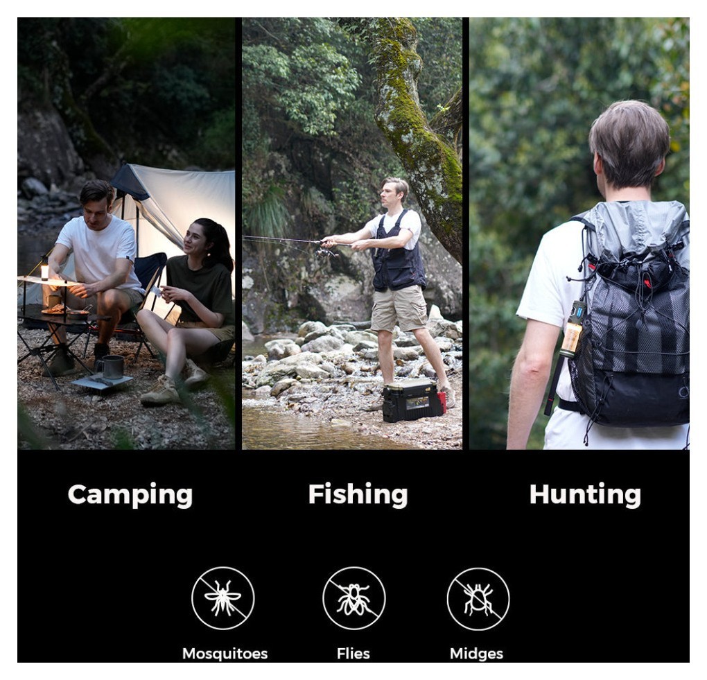 Фумігатор-ліхтар кемпінговий Flextail Tiny Repel S, зелений, укр, укр