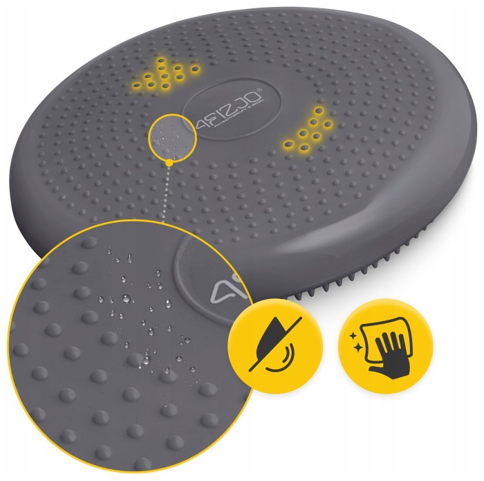 Балансировочная подушка-диск 4FIZJO PRO+ 33 см сенсомоторная, массажная Grey (P-5907739314475)