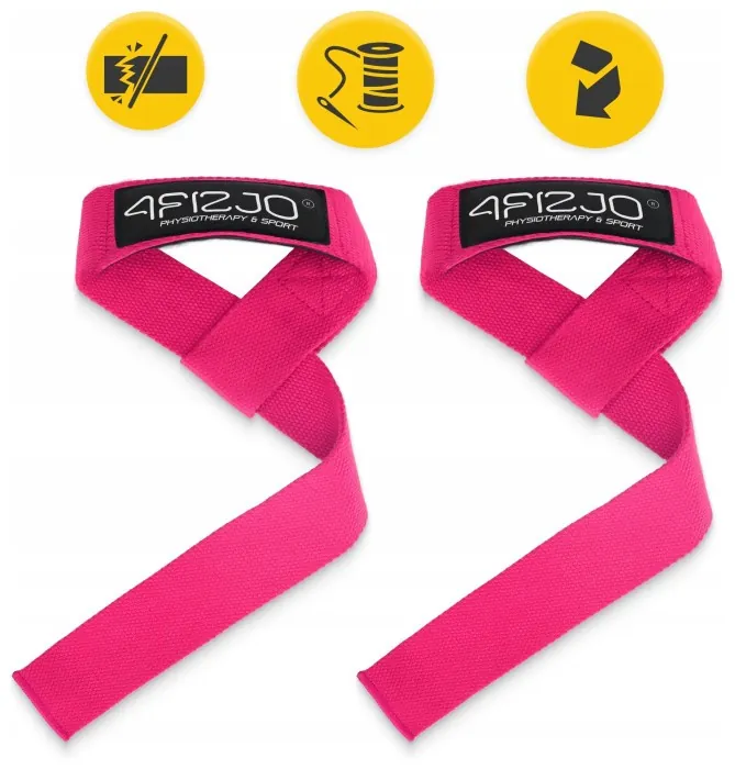 Лямки для станової тяги 4FIZJO Deadlift Straps Pink (P-5905973402293)