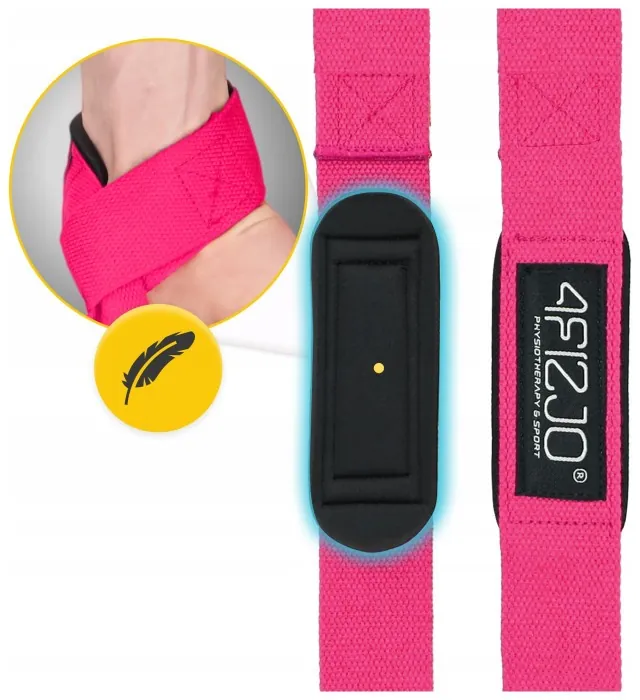 Лямки для станової тяги 4FIZJO Deadlift Straps Pink (P-5905973402293)