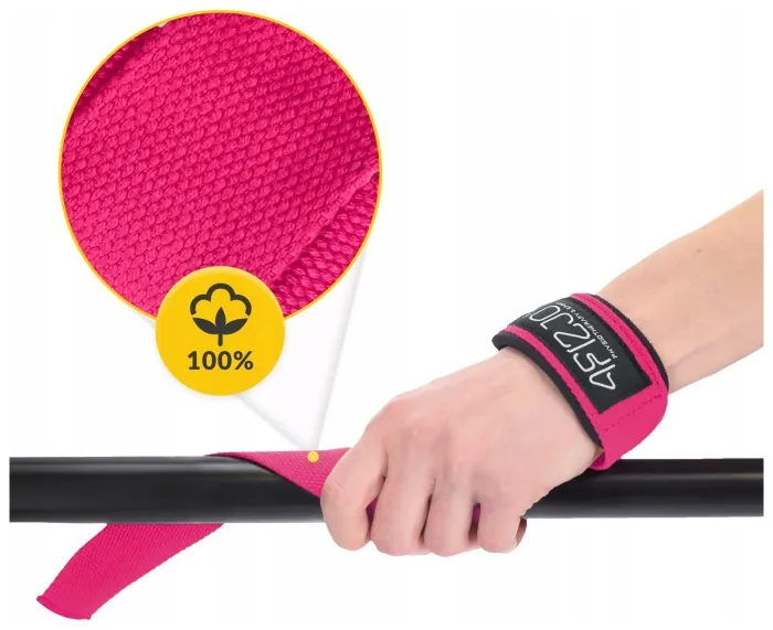 Лямки для станової тяги 4FIZJO Deadlift Straps Pink (P-5905973402293)