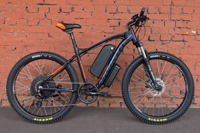 Електровелосипед гірський 27.5" Avanti E-Boost 650B+ MXUS 1000W Blue-Orange (2026) 19"