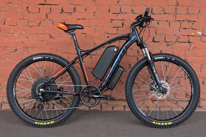 Електровелосипед гірський 27.5" Avanti E-Boost 650B+ MXUS 1000W Blue-Orange (2026) 19"
