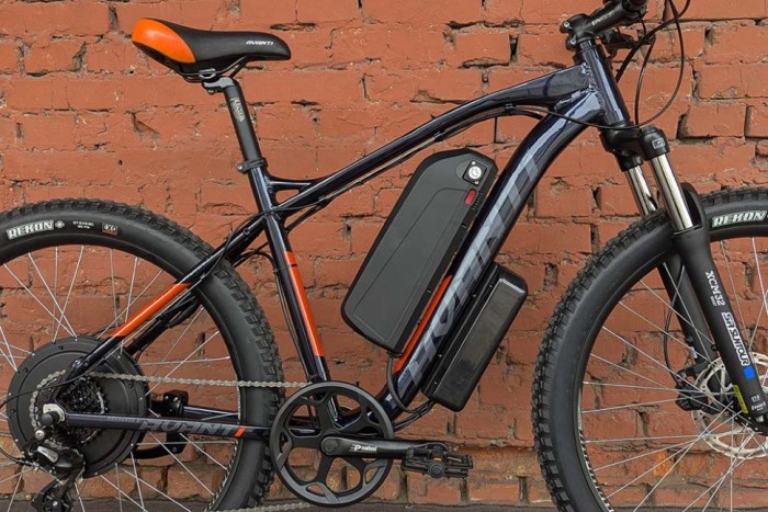 Електровелосипед гірський 27.5" Avanti E-Boost 650B+ MXUS 1000W Blue-Orange (2026) 19"