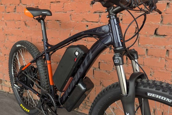 Електровелосипед гірський 27.5" Avanti E-Boost 650B+ MXUS 1000W Blue-Orange (2026) 19"