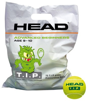 Мячи для тенниса HEAD ( 578280 ) 72B HEAD TIP green - Polybag - 6DZ 2020