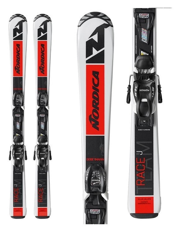 Лежи горные комплект для подростков Nordica TEAM J FDT+JR 7.0 130см Black/red/white (0A0345+0C9022ME001)