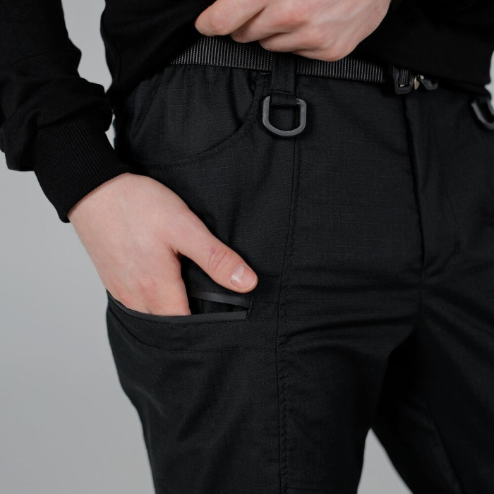 Брюки мужские Slavni реп стоп черные, Брюки мужские повседневные Slavni Revolt черные