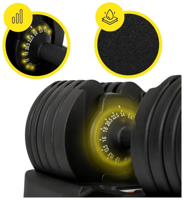 Гантеля з регульованою вагою Cornix 2.5-24 кг XR-0405 Black