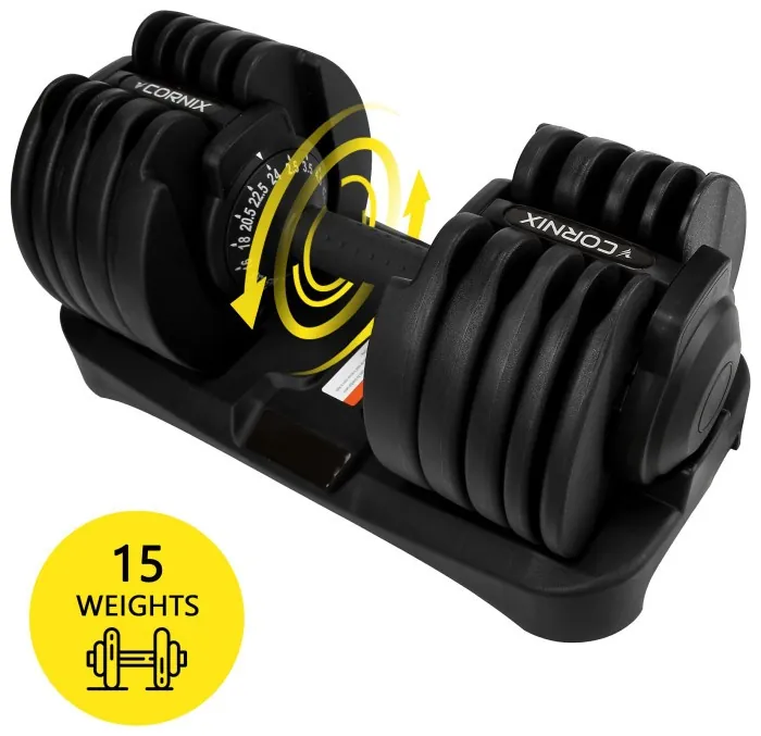 Гантеля з регульованою вагою Cornix 2.5-24 кг XR-0405 Black
